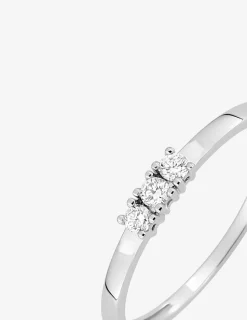 Bague or blanc 375 ‰ et diamants 0,10 ct SO OR