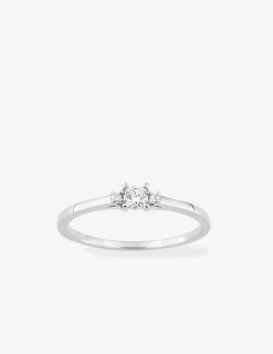 Bague or blanc 375 ‰ et diamants synthétiques 0,11 ct SO OR