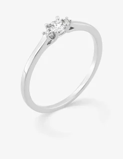 Bague or blanc 375 ‰ et diamants synthétiques 0,11 ct SO OR