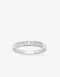 Bague or blanc 750 ‰ et oxyde de zirconium 0,26 ct SO OR