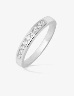 Bague or blanc 750 ‰ et oxyde de zirconium 0,26 ct SO OR