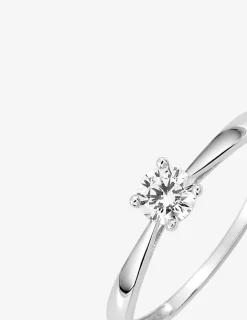 Bague or blanc 750 ‰, oxyde de zirconium 0,30 ct SO OR