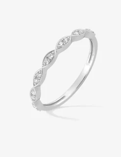 Bague or blanc 375‰ et oxyde de zirconium SO OR