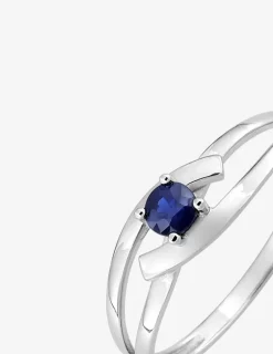Bague or blanc 375‰ et saphir SO OR