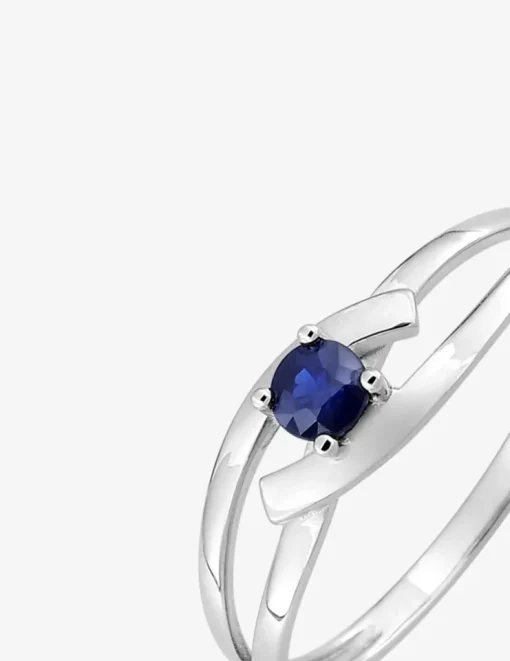 Bague or blanc 375‰ et saphir SO OR