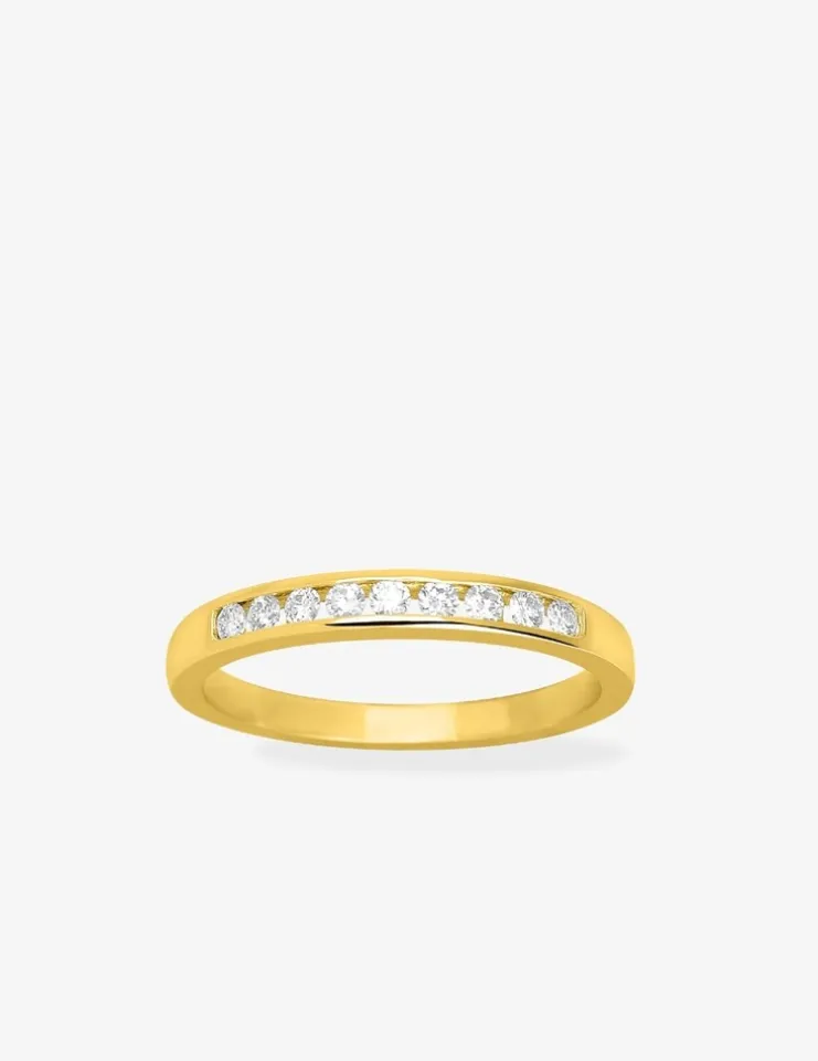 Bague or jaune 750 ‰ et oxyde de zirconium 0,18 ct SO OR