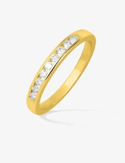 Bague or jaune 750 ‰ et oxyde de zirconium 0,18 ct SO OR