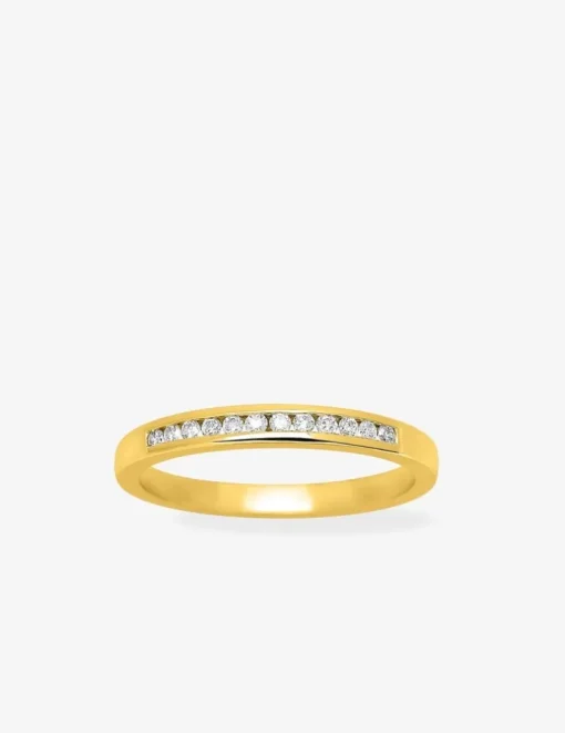 Bague or jaune 750 ‰ et oxyde de zirconium 0,12 ct SO OR