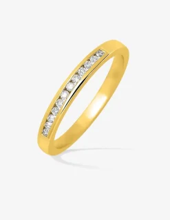 Bague or jaune 750 ‰ et oxyde de zirconium 0,12 ct SO OR