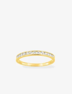 Bague or jaune 750 ‰ et oxyde de zirconium 0,45 ct SO OR