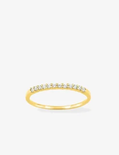 Bague or jaune 750 ‰ et oxyde de zirconium 0,12 ct serti griffes SO OR