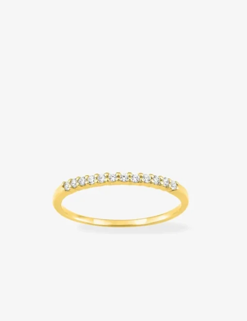 Bague or jaune 750 ‰ et oxyde de zirconium 0,12 ct serti griffes SO OR