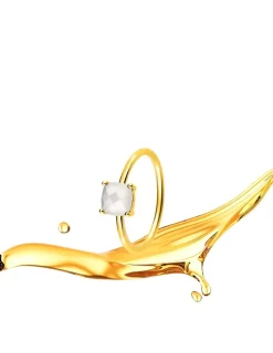 Bague or jaune 750 ‰ et pierre de lune SO OR