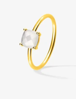 Bague or jaune 750 ‰ et pierre de lune SO OR