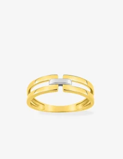 Bague or jaune 750 ‰ et rhodium SO OR