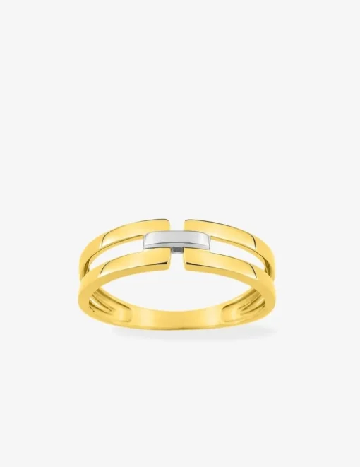 Bague or jaune 750 ‰ et rhodium SO OR