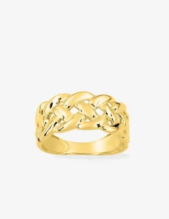 Bague or jaune 750 ‰ fantaisie effet tressé SO OR