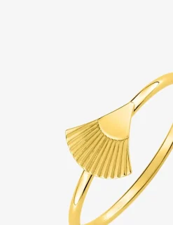 Bague or jaune 375 ‰ motif éventail SO OR