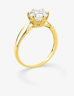 Bague or jaune 750 ‰, oxyde de zirconium 1,50 ct SO OR