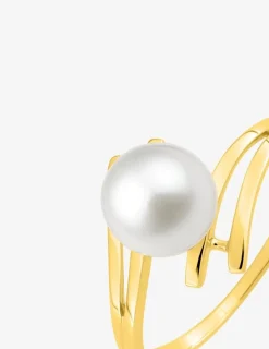 Bague or jaune 750‰ et perle de culture d'eau douce 7 mm SO OR
