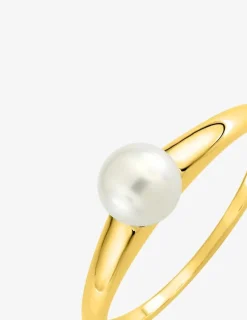 Bague or jaune 375‰ et perles 4 mm SO OR