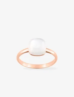 Bague or rose 750 ‰ et pierre de lune SO OR