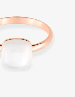 Bague or rose 750 ‰ et pierre de lune SO OR
