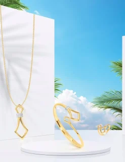 Bague ouverte en plaqué or et oxydes de zirconium SO OR