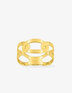 Bague ovales entremêlés or jaune 375‰ SO OR