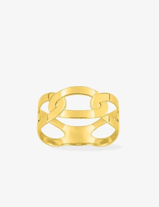 Bague ovales entremêlés or jaune 375‰ SO OR