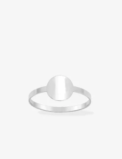Bague personnalisable jeton 7 mm argent rhodié 925 ‰ SO OR