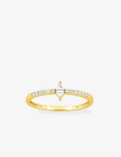 Bague Plaqué or & oxydes de zirconium SO OR