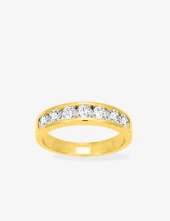 Bague plaqué or et 7 oxydes de zirconium sertis rail SO OR