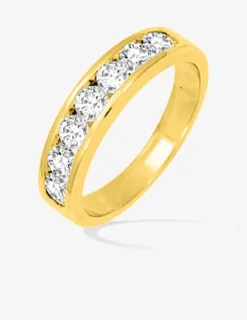 Bague plaqué or et 7 oxydes de zirconium sertis rail SO OR