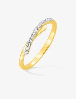 Bague plaqué or et oxyde de zirconium SO OR