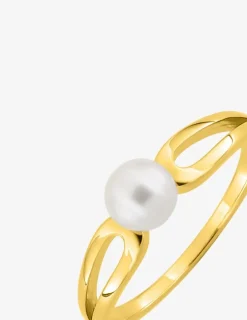 Bague plaqué or et perle 5 mm SO OR