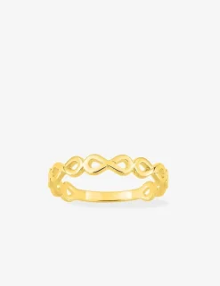 Bague plaqué or, motifs infini SO OR