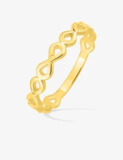 Bague plaqué or, motifs infini SO OR