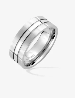 Bague pour homme en acier 8 mm SO OR