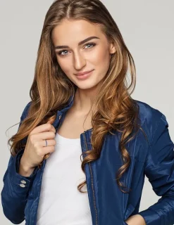 Bague Promesse Or blanc 375‰ et laque bleue SO OR