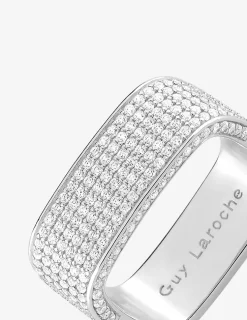Bague rectangulaire en argent 925 ‰ rhodié et oxydes de zirconium SO OR