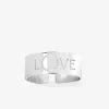 Bague réglable LOVE argent rhodié 925 ‰ SO OR