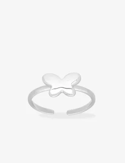 Bague réglable papillon argent rhodié 925 ‰ SO OR
