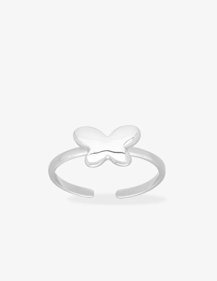 Bague réglable papillon argent rhodié 925 ‰ SO OR