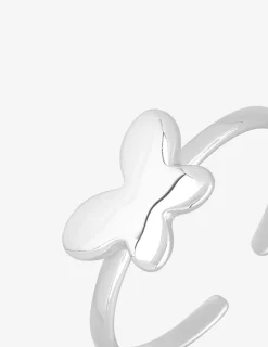 Bague réglable papillon argent rhodié 925 ‰ SO OR