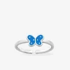 Bague réglable papillon bleu argent 925‰ rhodié SO OR