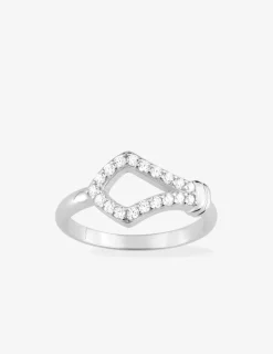Bague Royale en argent rhodié et oxydes de zirconium SO OR