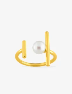 Bague Royale plaqué or et perle SO OR