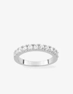 Bague serti griffes argent rhodié 925 ‰ et oxyde de zirconium 2 mm SO OR
