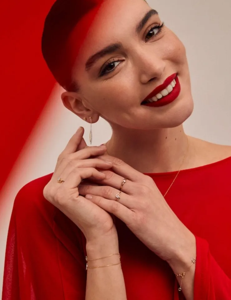 Bague solitaire bicolore 375 ‰ et oxyde de zirconium SO OR